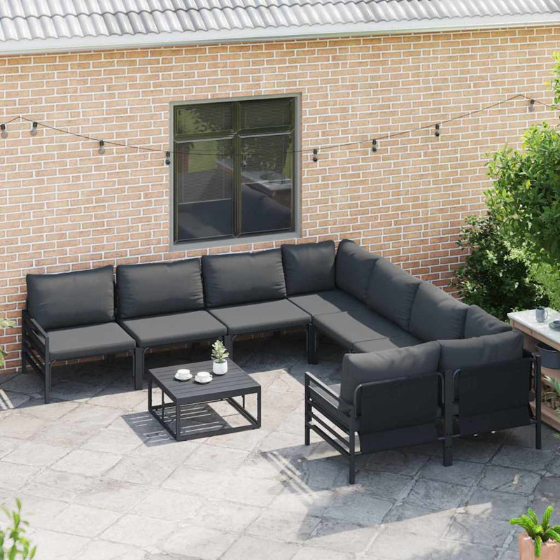 Vidaxl Garden Sofa Set 8 Pcs Anthracite Steel
