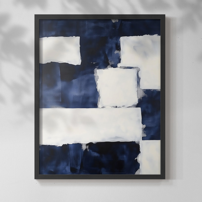 ABSTRACT Series DCCCXL  -Premium Framed Print -Ready to Hang - No Nails Required, Black, 11" H x 9" W