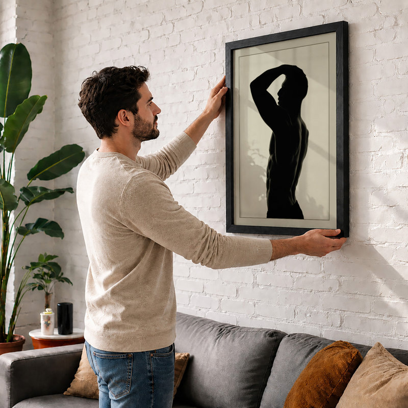 Graceful Silhouette Minimalist - Print, A1 - 84.1 x 59.4 cm, Oak