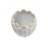 Debossed Stoneware Flower Shaped Planter in Reactive Glaze