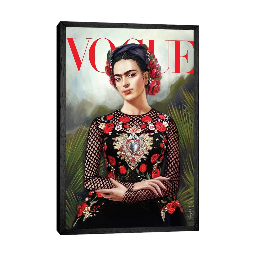 Leinwandbild Frida Kahlo Vogue Cover von George V. Antoniou