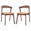 Chaise en bois et cuir Carper-70605909