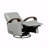 1Pc Swivel Gliding With Recliner Function Faux Leather Upholstered Solid Rubberwood Arms Living Room Furniture, In Smoke Color