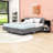 Platform Bed with LED Headboard and Built-in Nightstands-344447586-344447596