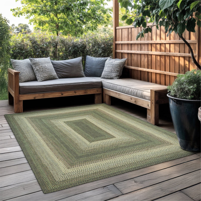 Cedar Ridge Ultra Durable Braided Rugs Braided Rug / Washable Indoor/Outdoor Rug, Rectangle 5' x 8'