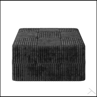 Ottoman Sofa Compressed Sectional Modern Minimalist Corduroy Couch, Sleeper for Living Room and Bedroom