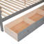 Lit superposé simple en L avec 3 tiroirs, bureau portable et garde-robe-628328899