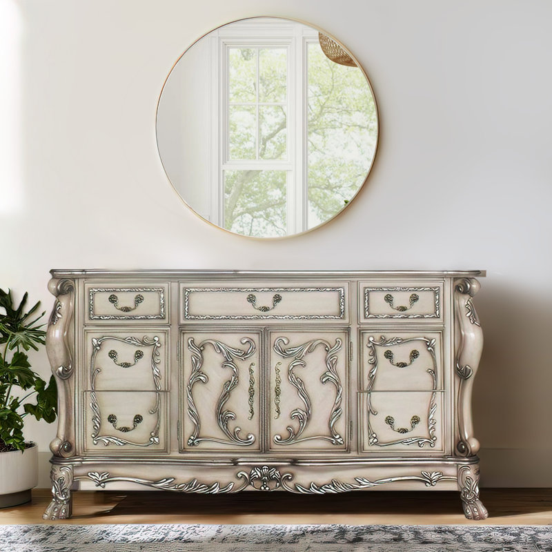 Chalfant 65.6'' W 7 - Drawer Dresser, Vintage Bone White