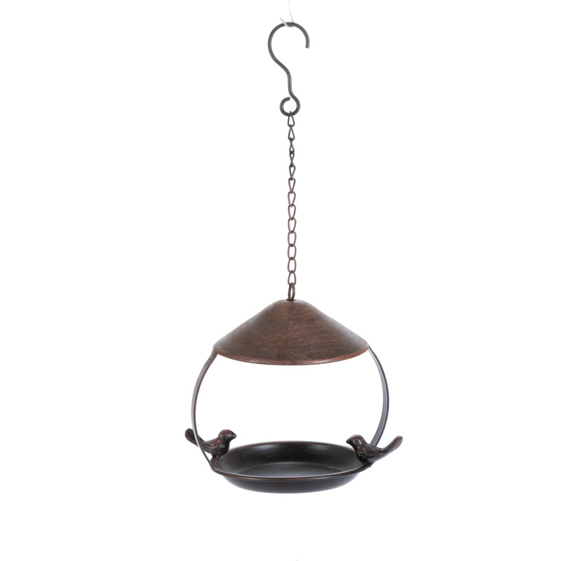 17.1 in. Metal Hanging Bird Feeder