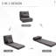 21 étages, gris foncé. Dossier réglable à 5 positions. Convertible en lit. Comfort 105 - 180. 2 coussins pour une facilité accrue. Structure en acier stable. Gain de place. Surface en lin. L 23,5 po x P 31,5 po x 22 po