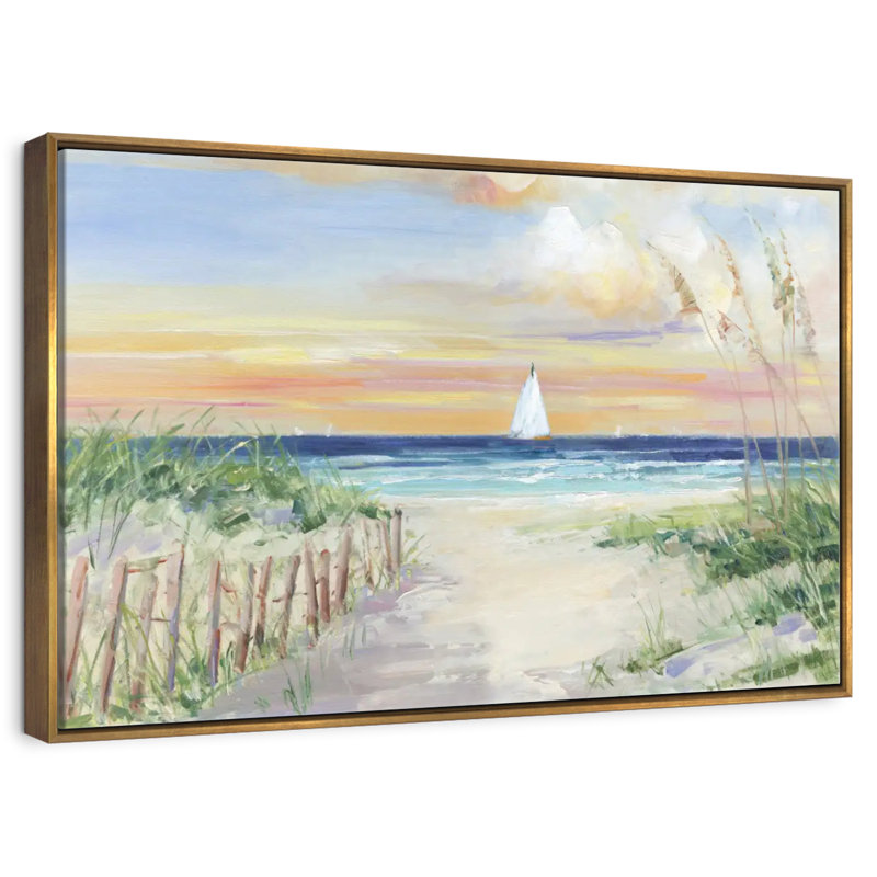Mettez les voiles II, Cadre flottant doré, 13 po x 9 po