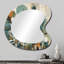 Miroir mural orange et vert abstrait Bohemia III-107229292