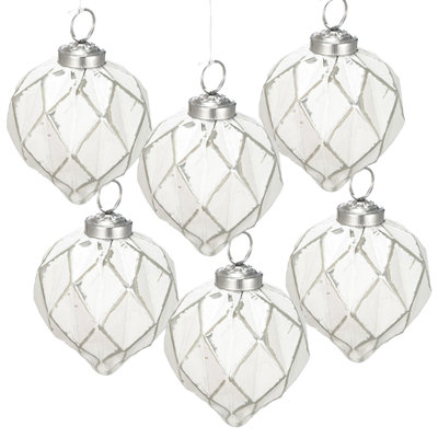 Geometric Glass Holiday Shaped Ornament
