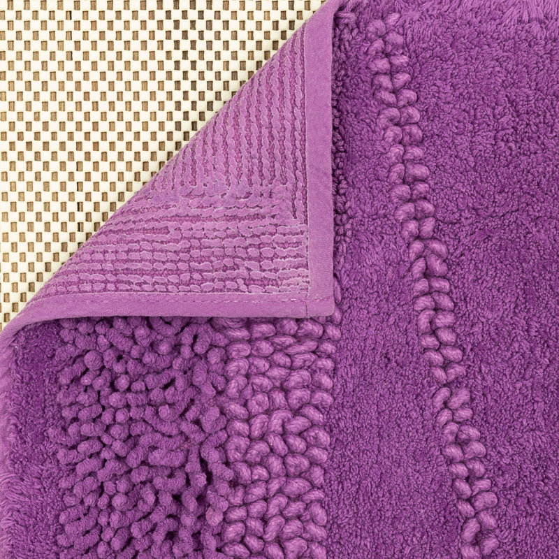 Tapis de bain lavable à la machine antidérapant Laverne, L 24 po x L 60 po, Fiesta violet