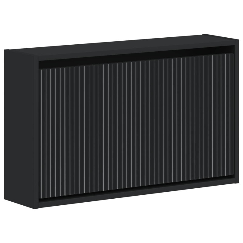 Flip Down Shoe Storage, 43 cm H x 71 cm W x 17 cm D, Black