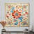 Toile avec cadre flottant or