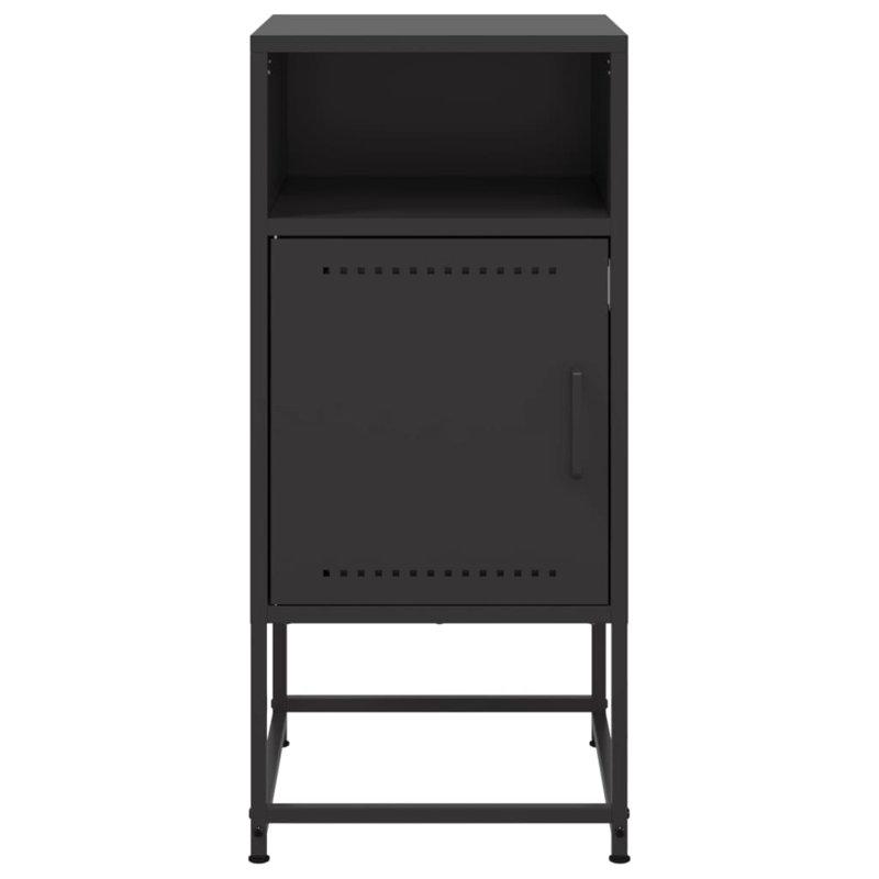 Rahkia 36cm W Steel Bedside Table, Black