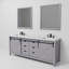 Ensemble de meuble-lavabo double l 84 po x P 22 po Marsyas, robinet et miroirs 34 po-1087143546-1157677366