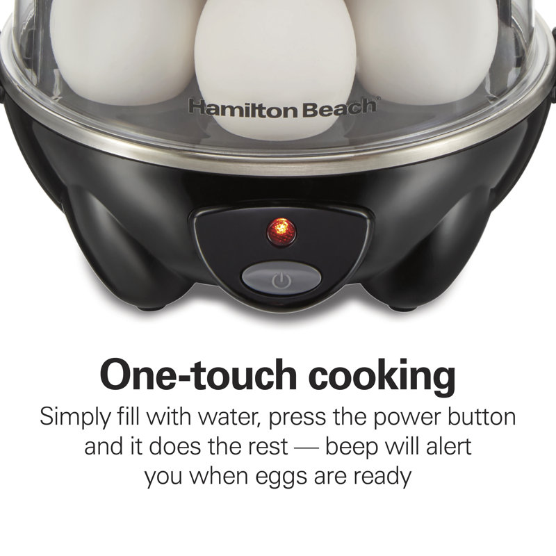 Hamilton Beach Black 14-Egg Electric Cooker and Steamer