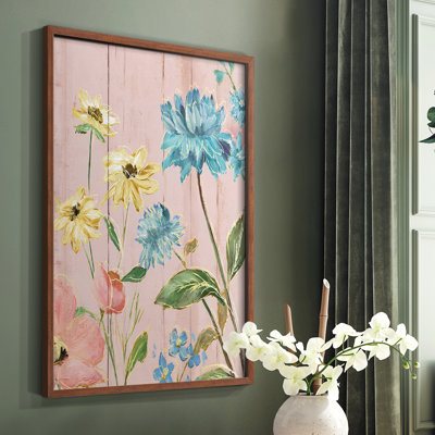 Wildflower Flutter IV Framed Print - Solid Wood