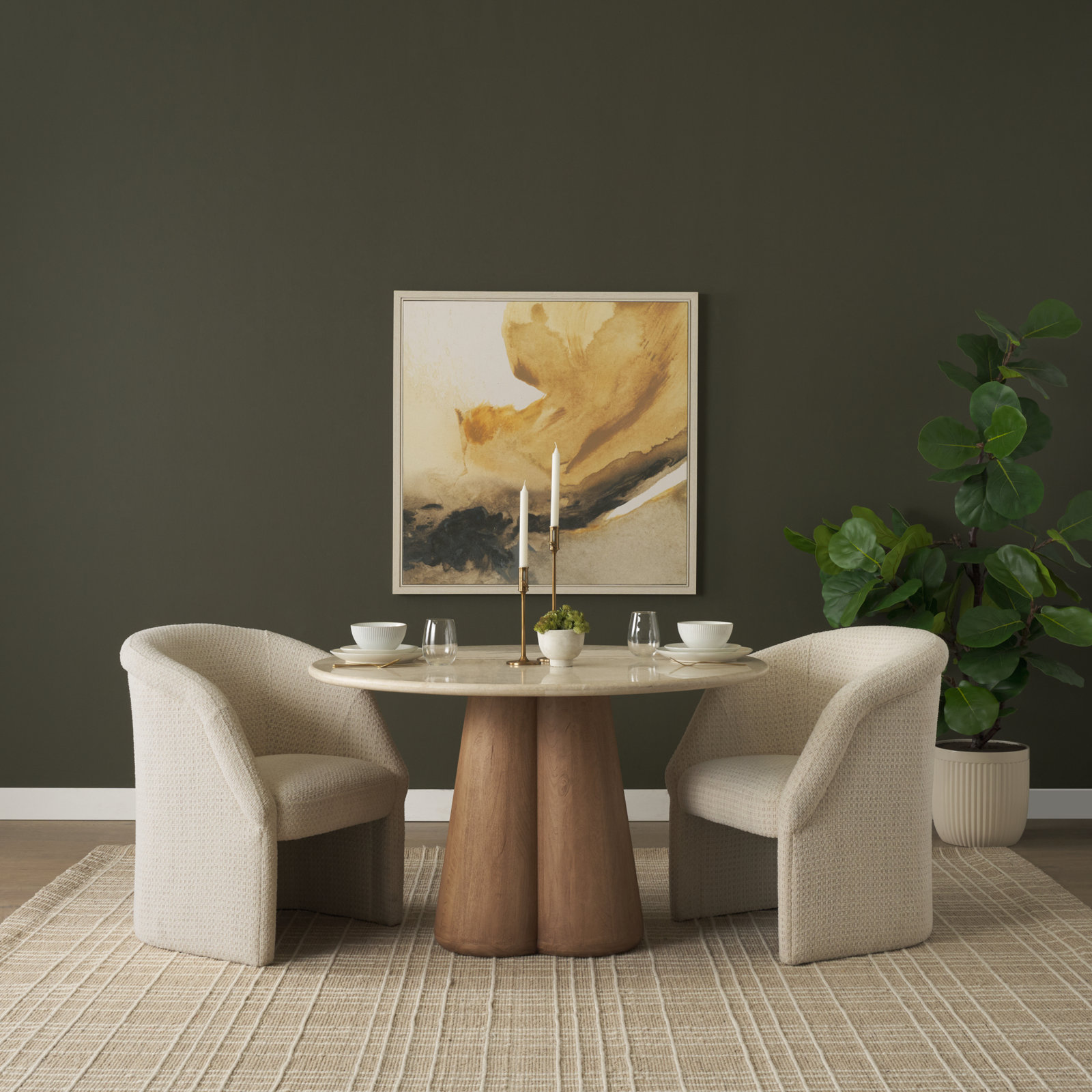 Wyeth Dining Armchair, Cream