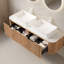 Meuble-lavabo mural avec éviers, armoire de rangement avec tiroirs, pré-assemblé pour une installation facile et beaucoup de rangement-1216850373-1216850374