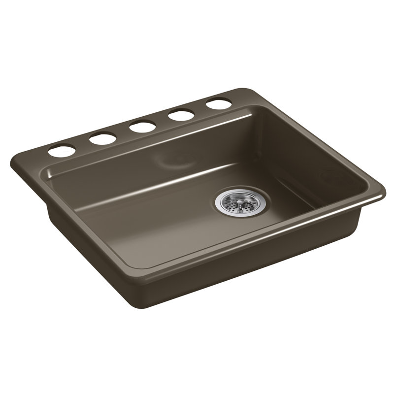 Riverby 25" L x 22" W Undermount Single Bowl Kitchen Sink, Suede