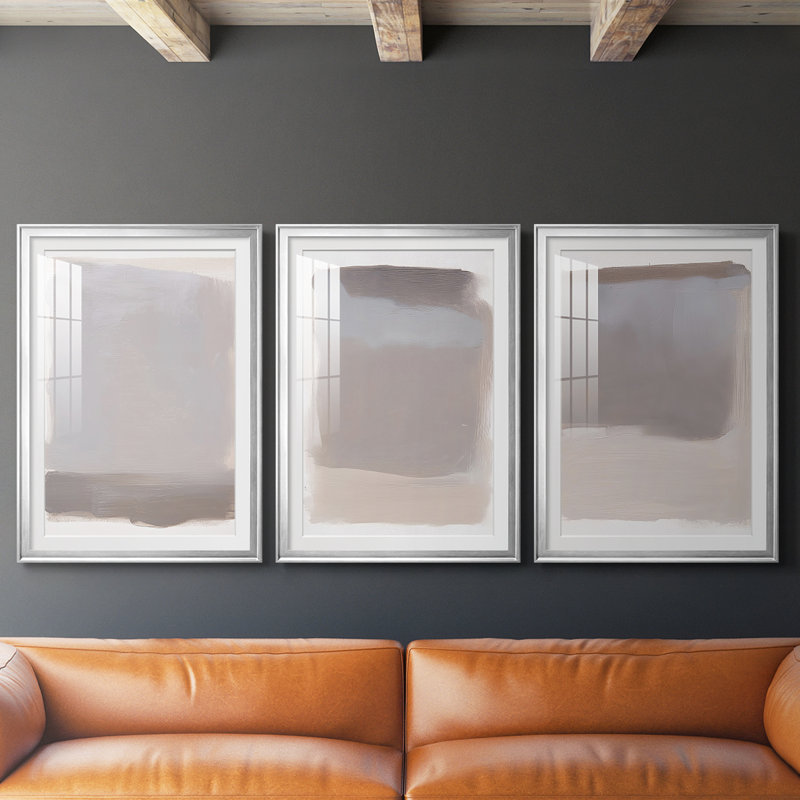 Série ABSTRACT DCCXLII - Impression sur mesure de qualité supérieure avec mat - 3 pièces, H 30 po x l 63 po