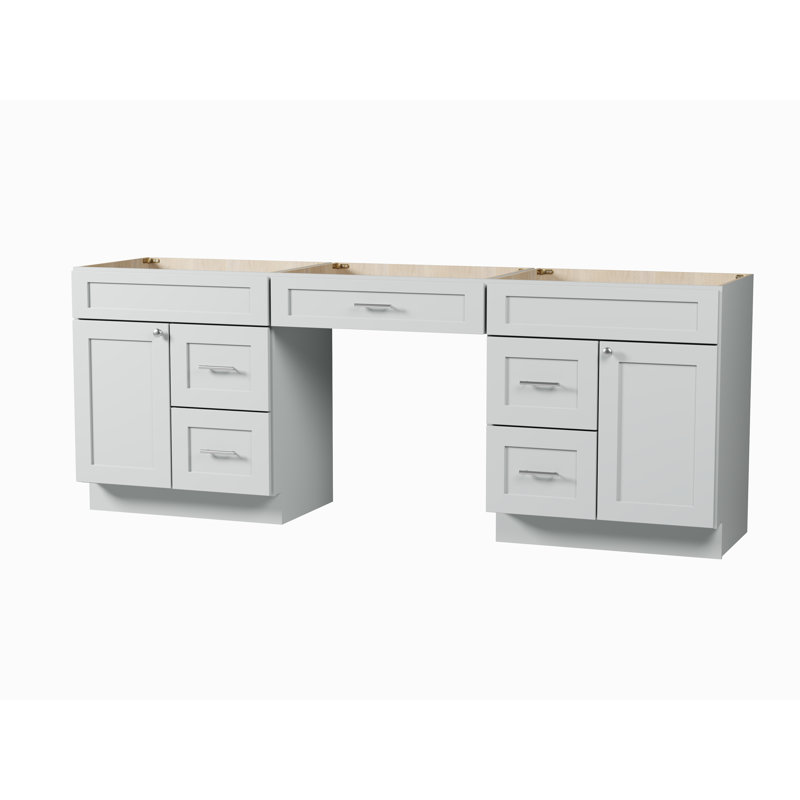 Base de meuble-lavabo double 90 seulement, Gris