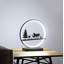 Lampe de table moderne à DEL avec ampoule 12 W intégrée, finition noir mat et design circulaire élégant