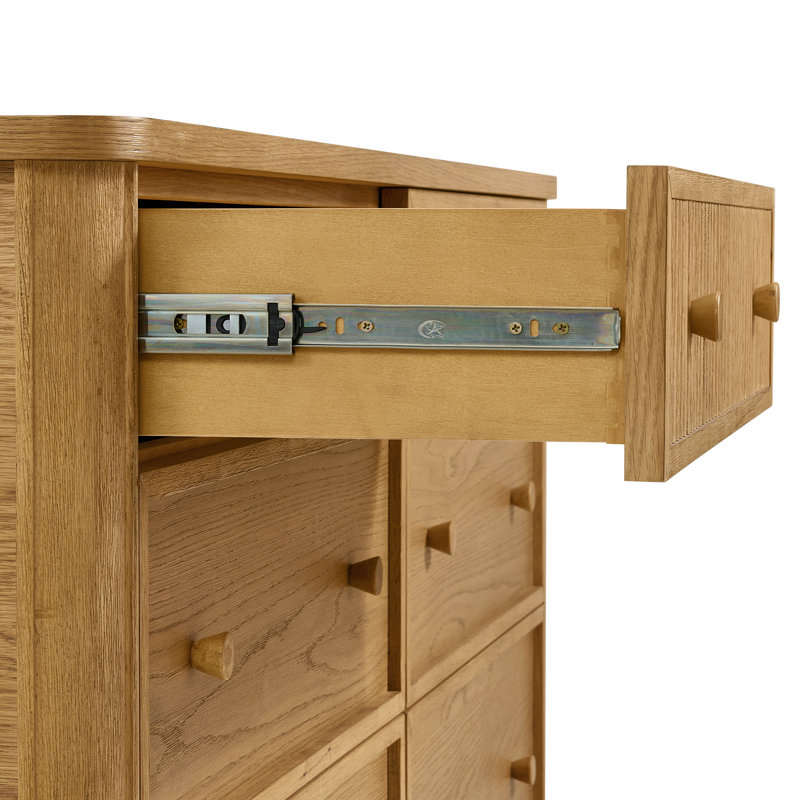 Commode double 6 tiroirs en chêne massif 64 po Kennedy