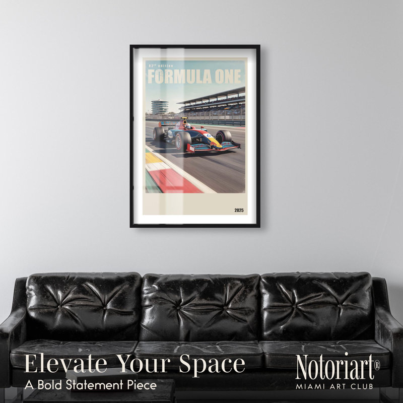 Affiche de course «Shadowbox» par Notoriart, cadre noir, 31 x 46, H 46 po x l 31 po, Structure noire