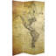 6 Ft. Tall Double Sided Vintage Globe Canvas Room Divider-245901094