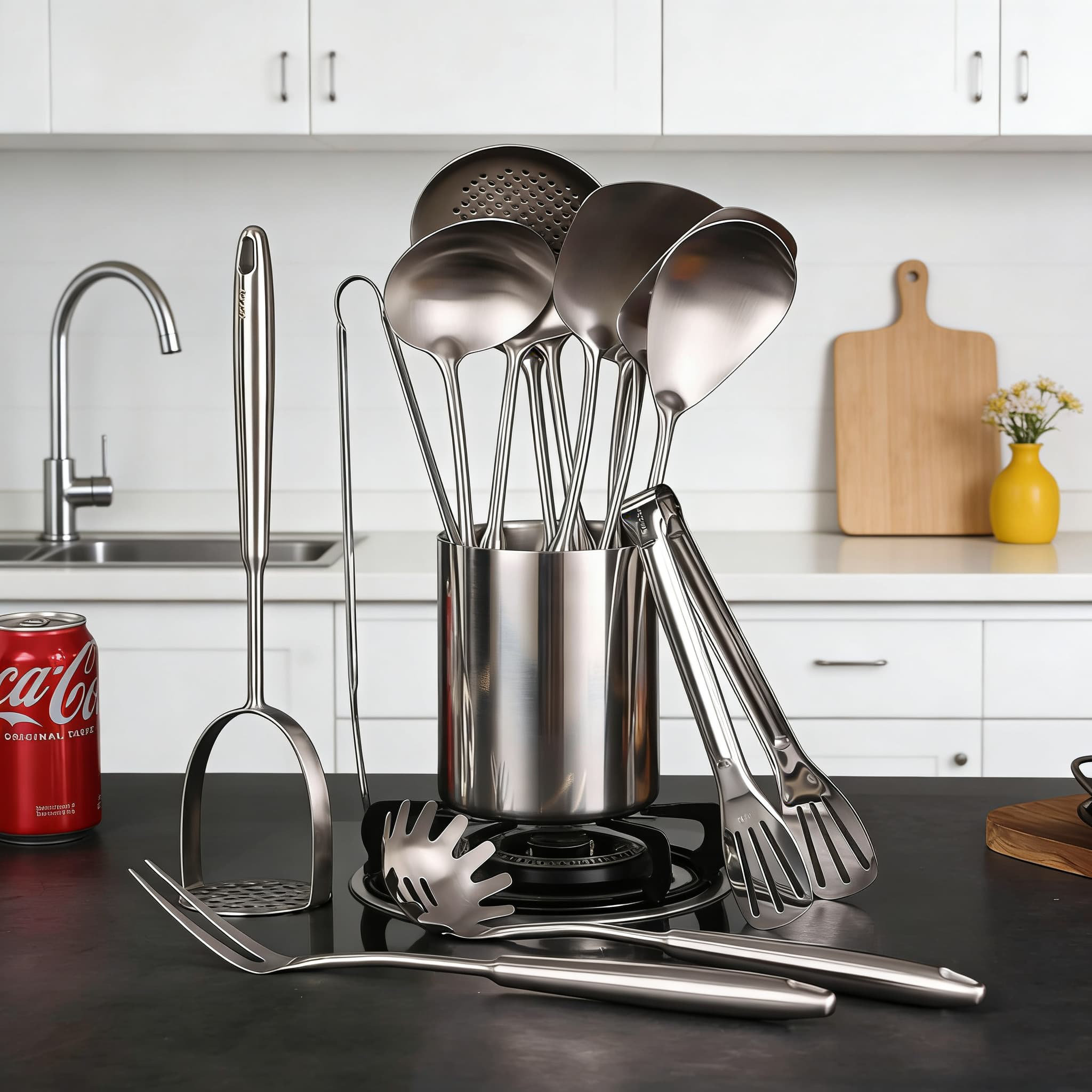 cangbaoge Professional 12-Piece Stainless Steel Kitchen Utensil Set ...