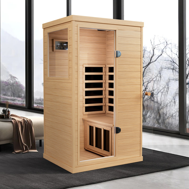  62.6" H Left Door Far Infrared Sauna Indoor Personal Sauna Home Sauna With Bluetooth Speaker And Control Panel, Left Door