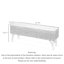 Repose-pieds rectangulaire en bois et rotin