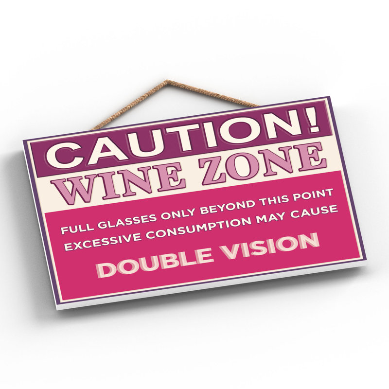 Caution Double Vision 1 Piece Wall Art on MDF