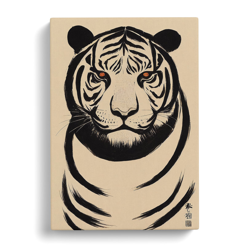 Japanese Tiger - Wrapped Canvas, 76cm H x 50cm W x 3cm D