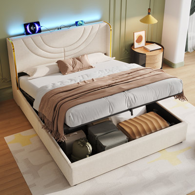 Metal Ottoman Storage Bed
