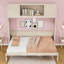 Lit escamotable double avec tablettes de rangement