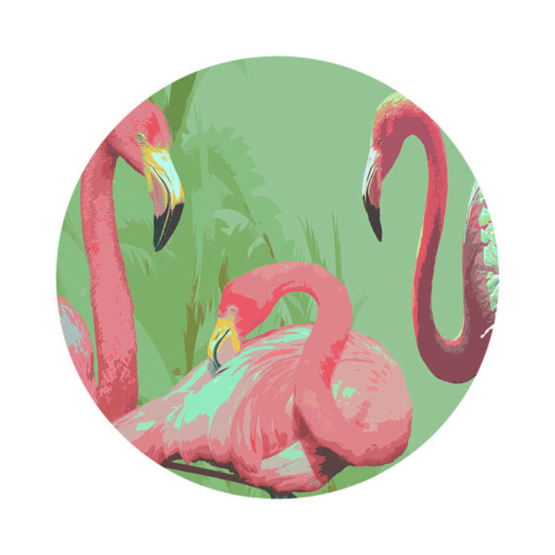 Palm Springs Pebble 16" Vinyl Placemat, Flamingo