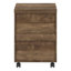 Classeur, mobile à roulettes, tiroirs de rangement, support pour imprimante, bureau, bureau, stratifié brun, contemporain, moderne