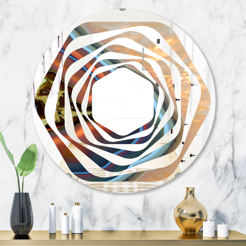 Miroir mural Whirl, H 23,6 po x l 23,6 po