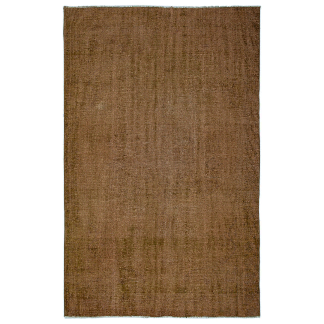 Phennicie Brown Vintage Wool Handmade Area Rug