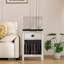 Thurma Table de chevet avec station de charge, table de chevet 23,6 po-1570444734-1570444733