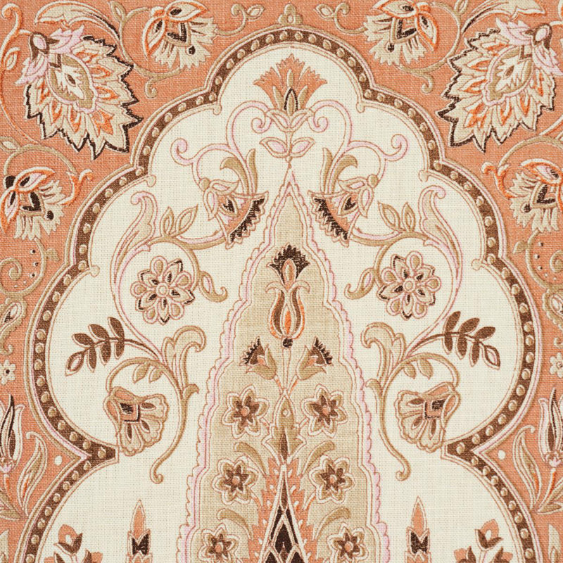 Tissu Barra Palace, Brun / épice