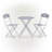 3-Piece Bistro Set with Folding Table and 2 Chairs, Gray-1764512154