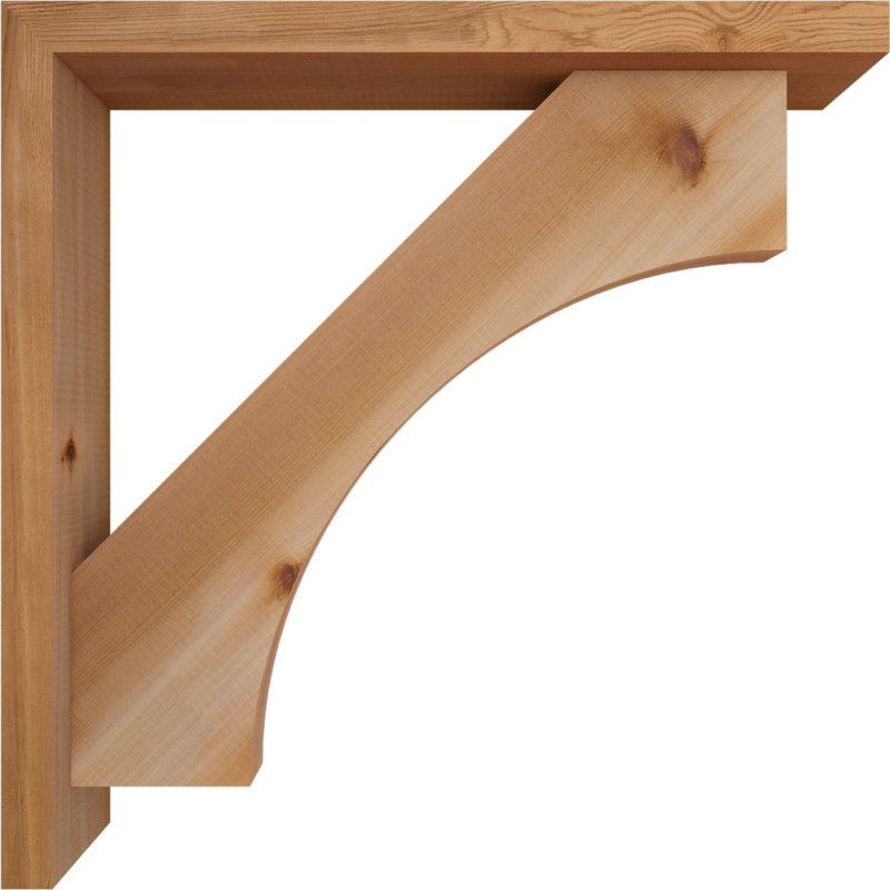 Support Westlake Block avec support décalé, 26 x 26, Cèdre rouge occidental de l 3 1/2 po (lisse)