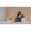Lot de 2 oreillers Hotel Collection avec housse en coton, format Queen, garnissage confortable en fibres synthétiques 1,5D pour un confort et un soutien optimaux, oreillers rayés blancs, 51 x 76 cm-1420986064