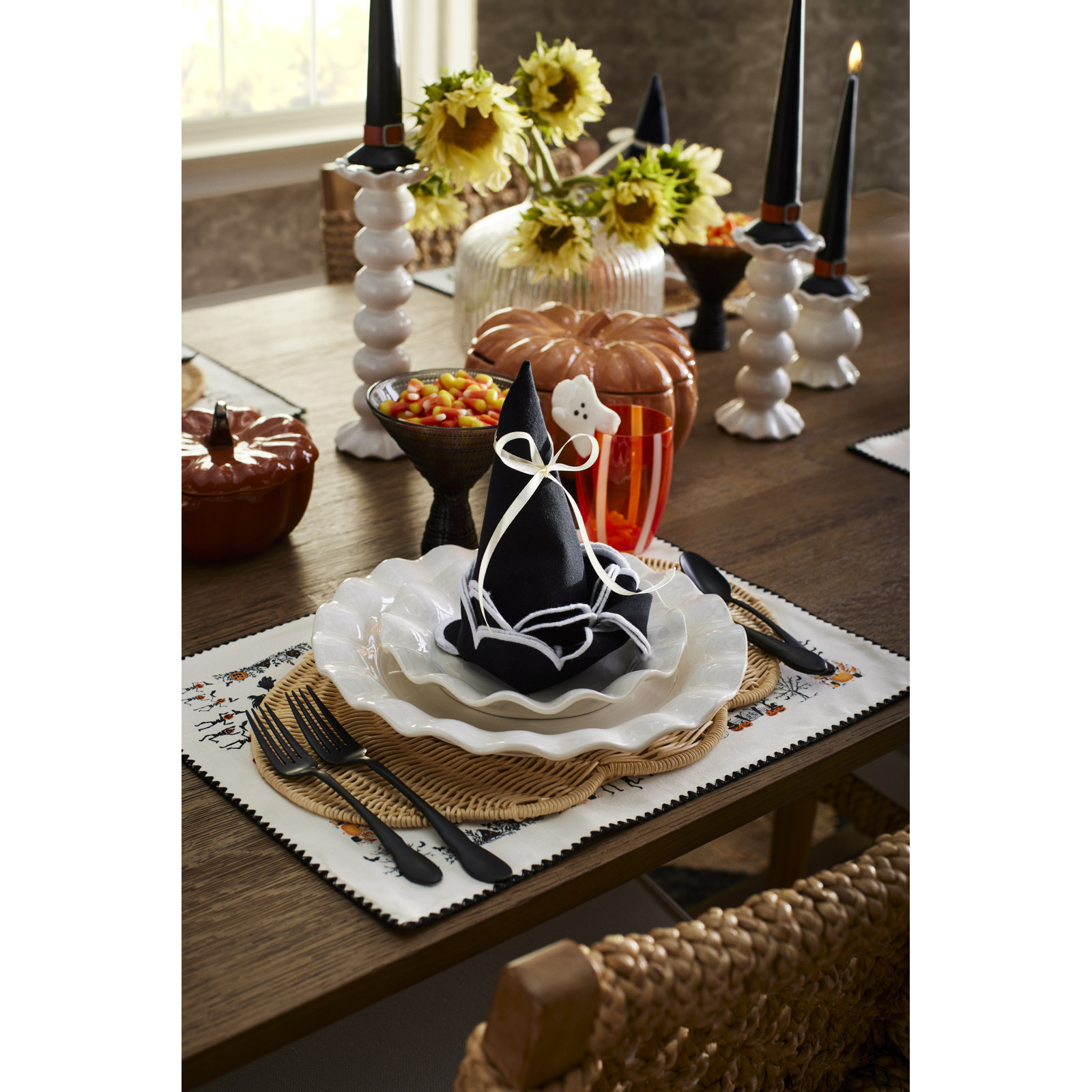 Unscented Witch Hat Shaped Taper Candle